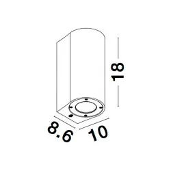 LUCES BUENAVISTALE71608/9 outdoor wall round lamp IP65 concrete 2xGU10