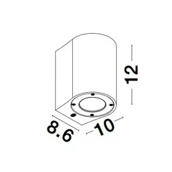 LUCES BUENAVISTA LE71610/11 outdoor wall lamp IP65 concrete LED GU10