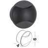 LUCES CHICOLOAPAN LE71617 round black outdoor LED stair lamp