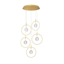 LUCES BACATA LE43201 gold pendant lamp glass ball with LED 32W