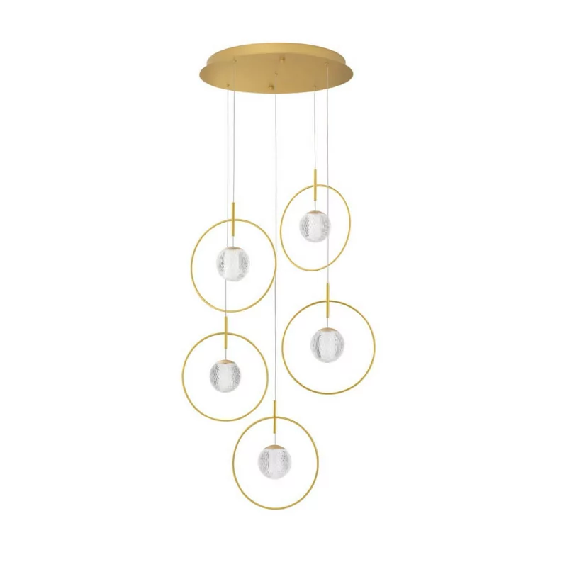 LUCES BACATA LE43201 gold pendant lamp glass ball with LED 32W