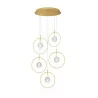 LUCES BACATA LE43201 gold pendant lamp glass ball with LED 32W