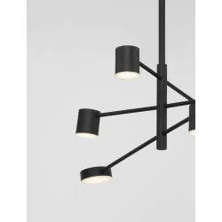 LUCES LE43204 ABEL black ceiling lamp LED 28W 6x594lm