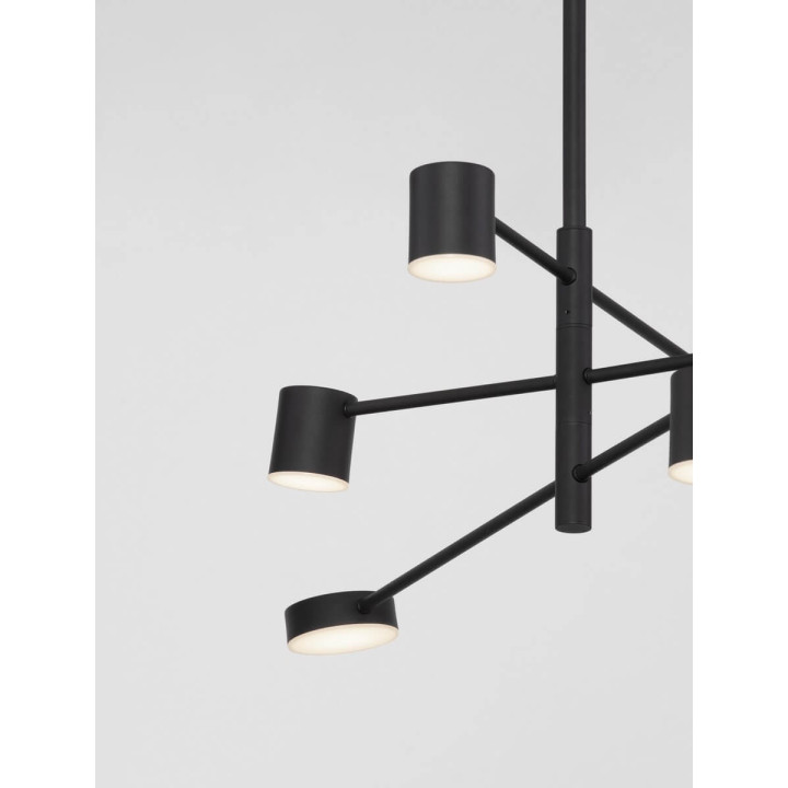 LUCES LE43204 ABEL nowoczesna czarna lampa sufitowa LED 28W