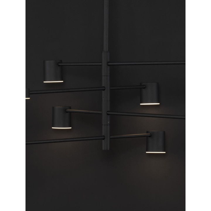 LUCES LE43205 ABEL black ceiling lamp 8x5W LED modern form