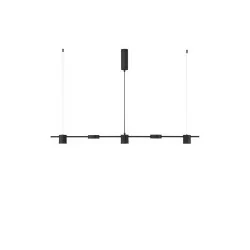 LUCES LE43206 ABEL black ceiling lamp 29W LED oblong 127cm