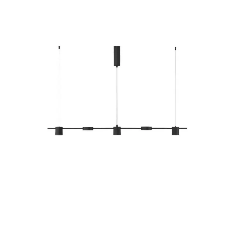 LUCES LE43206 ABEL black ceiling lamp 29W LED oblong 127cm