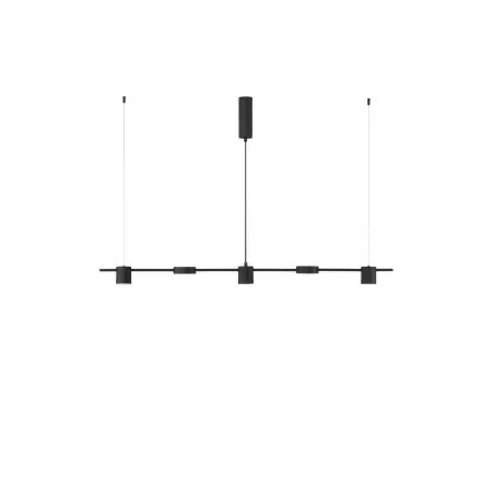 LUCES LE43206 ABEL black ceiling lamp 29W LED oblong 127cm