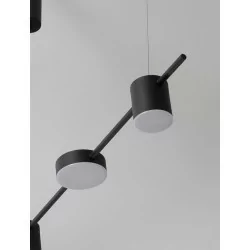 LUCES LE43206 ABEL podłużna czarna wisząca LED 127cm