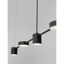 LUCES LE43206 ABEL black ceiling lamp 29W LED oblong 127cm