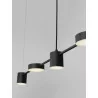 LUCES LE43206 ABEL black ceiling lamp 29W LED oblong 127cm