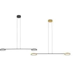 LUCES ABOT LE43207, LE43210 black, gold lamp 19W LED hanging