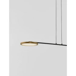 LUCES ABOT LE43207, LE43210 black, gold lamp 19W LED hanging