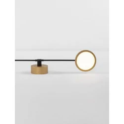 LUCES ABOT LE43209/12 elegant LED wall lamp black, gold-black 100cm