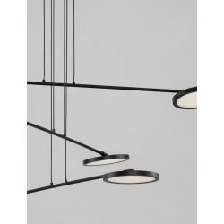 LUCES ABOT LE43208, LE43211 black, black-gold lamp LED 47W hanging