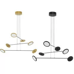 LUCES ABOT LE43208, LE43211 black, black-gold lamp LED 47W hanging