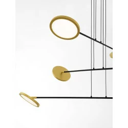 LUCES ABOT LE43208, LE43211 black, black-gold lamp LED 47W hanging