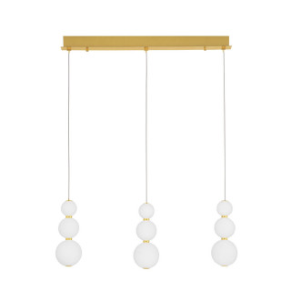 LUCES ADAN LE43213 pendant lamp LED 24W gold base and white balls