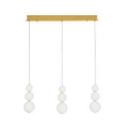 LUCES ADAN LE43213 pendant lamp LED 24W gold base and white balls
