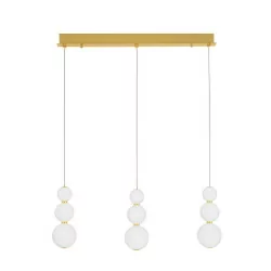 LUCES ADAN LE43213 pendant lamp LED 24W gold base and white balls