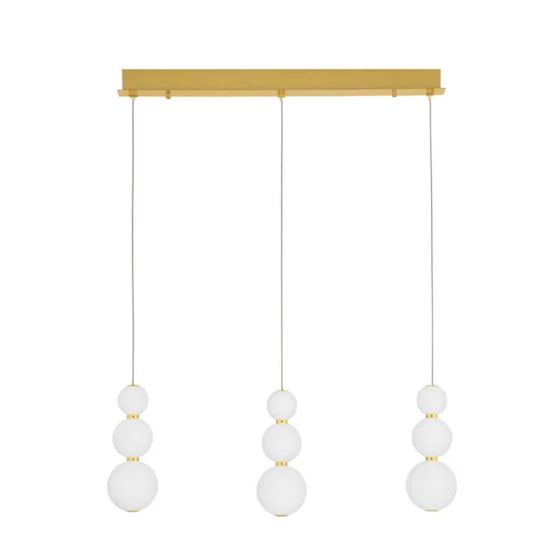 LUCES ADAN LE43213 pendant lamp LED 24W gold base and white balls