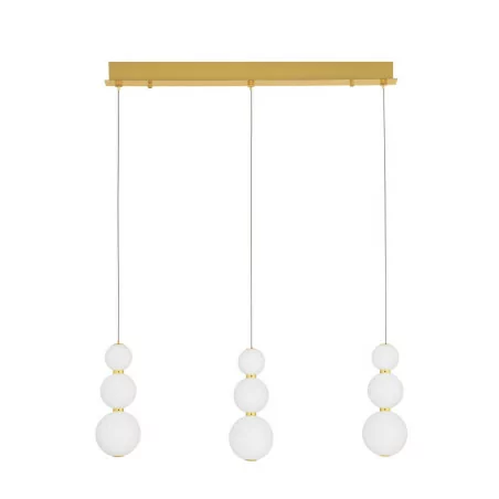 LUCES ADAN LE43213 pendant lamp LED 24W gold base and white balls