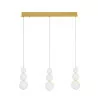 LUCES ADAN LE43213 pendant lamp LED 24W gold base and white balls