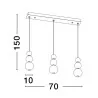 LUCES ADAN LE43213 lampa wisząca LED 24W złota podstawa i białe kulki