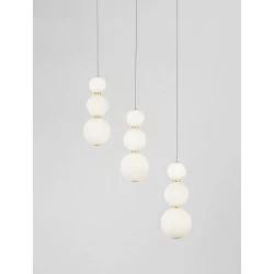 LUCES ADAN LE43213 pendant lamp LED 24W gold base and white balls