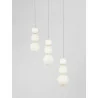 LUCES ADAN LE43213 pendant lamp LED 24W gold base and white balls