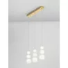 LUCES ADAN LE43213 pendant lamp LED 24W gold base and white balls