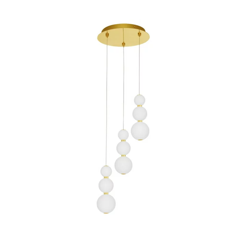 LUCES ADAN LE43214 pendant lamp LED 23W gold, pendant white balls