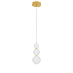 LUCES ADAN LE43215 pendant LED lamp  gold + 3 white opal balls glass