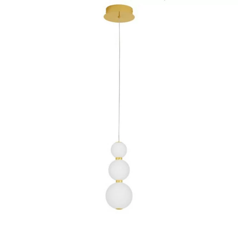 LUCES ADAN LE43215 pendant LED lamp  gold + 3 white opal balls glass