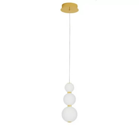 LUCES ADAN LE43215 pendant LED lamp  gold + 3 white opal balls glass