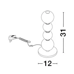 LUCES ADAN LE43216 LED table lamp 10W gold 3 white balls