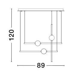 LUCES AGIL LE43218 modern hanging LED lamp 26W with 3 balls