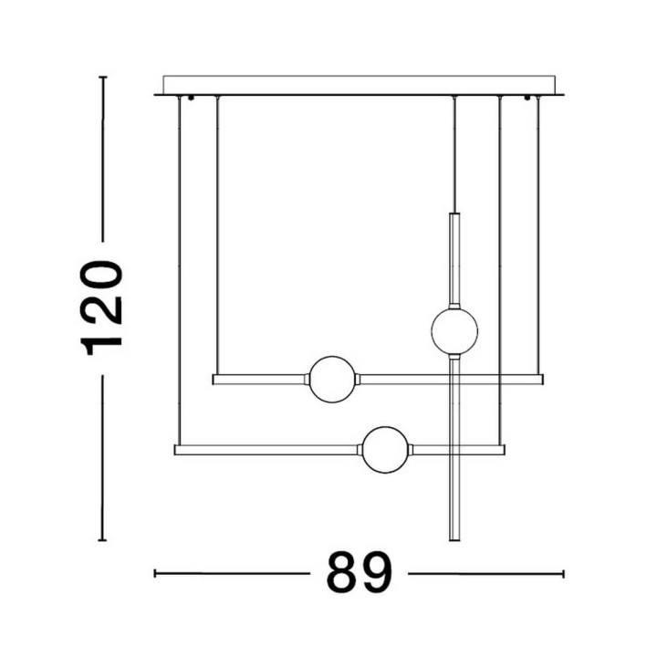 LUCES AGIL LE43218 modern hanging LED lamp 26W with 3 balls