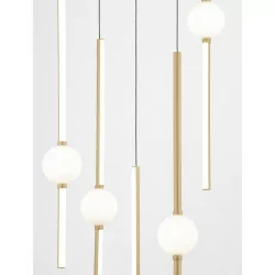 LUCES AGIL LE43221 hanging lamp LED 60W black and gold + white balls