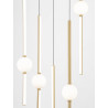 LUCES AGIL LE43221 hanging lamp LED 60W black and gold + white balls
