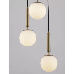 LUCES AGRO LE43223 złota lampa wisząca 3 białe kule