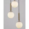 LUCES AGRO LE43223 złota lampa wisząca 3 białe kule