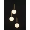 LUCES AGRO LE43223 gold pendant lamp 3 white balls