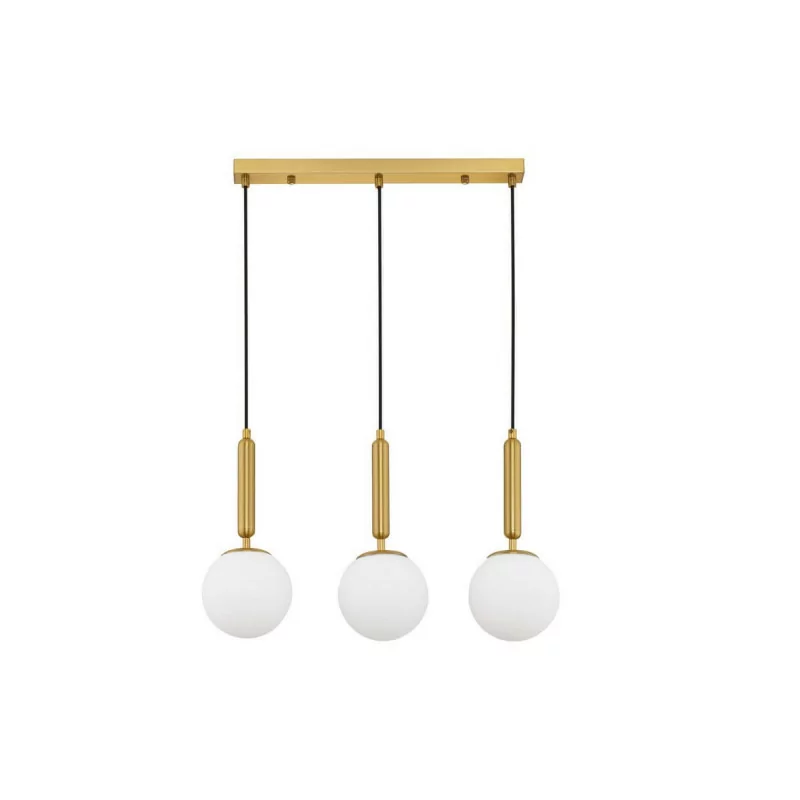 LUCES AGRO LE43225 gold pendant lamp 3 white balls