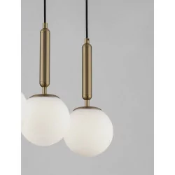 LUCES AGRO LE43225 gold pendant lamp 3 white balls