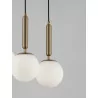 LUCES AGRO LE43225 złota lampa wisząca 3 białe kule