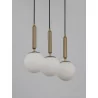 LUCES AGRO LE43225 gold pendant lamp 3 white balls