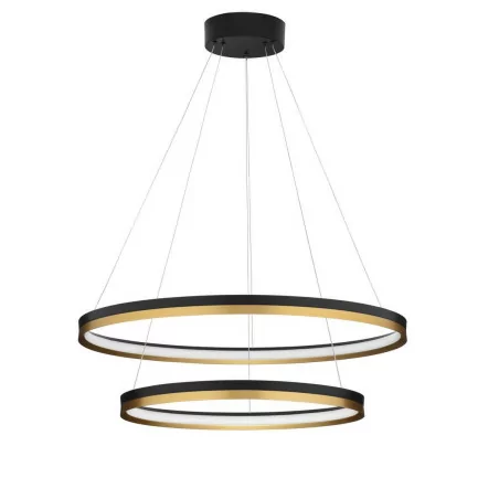 LUCES BANE LE43226 double, gold/black round LED hanging lamp 98W