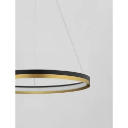 LUCES BANE LE43227 pendant lamp ring LED 33W black and gold