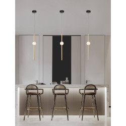LUCES AGIL LE43220 single LED hanging lamp 14W black and gold